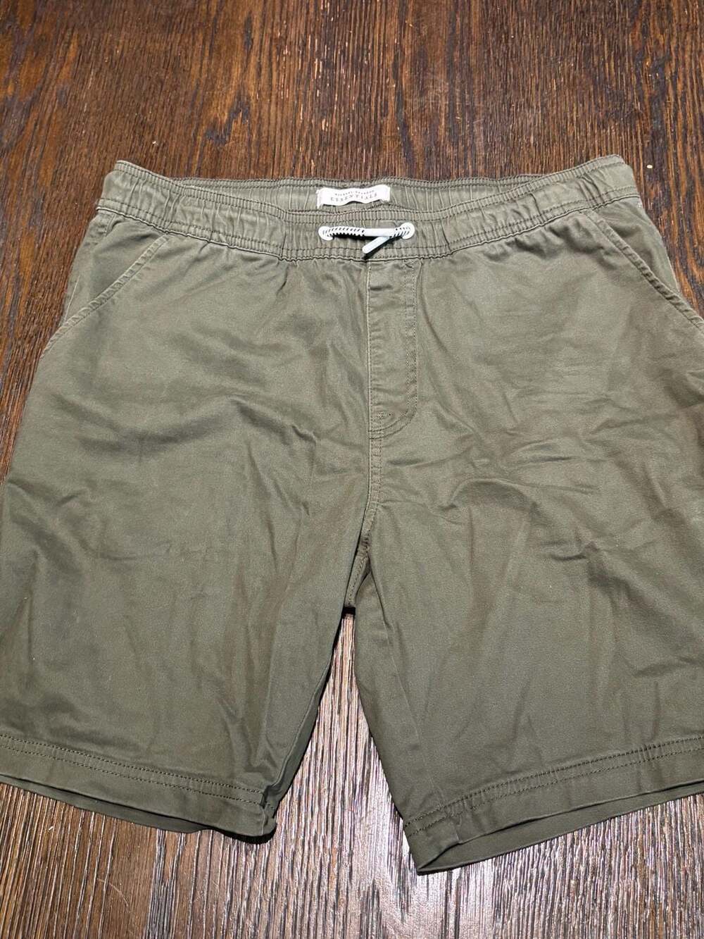 Michael Brandon Essentials Olive Green Drawstring Shorts